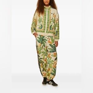 FARM RIO x Adidas Tropical Breeze-print trousers XS New with Tags